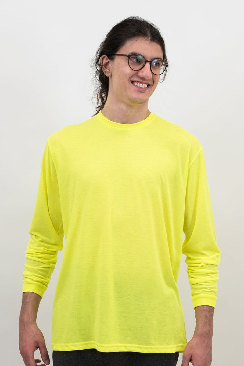 Laviva Sports polyester long sleeve shirt — Safety Green